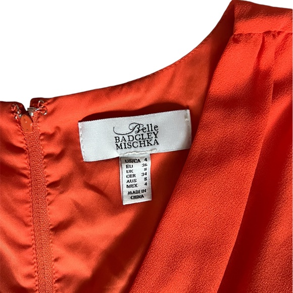 BELLE BADGLEY MISCHKA Orange Maxi Jumpsuit Size 4 - Picture 2 of 2